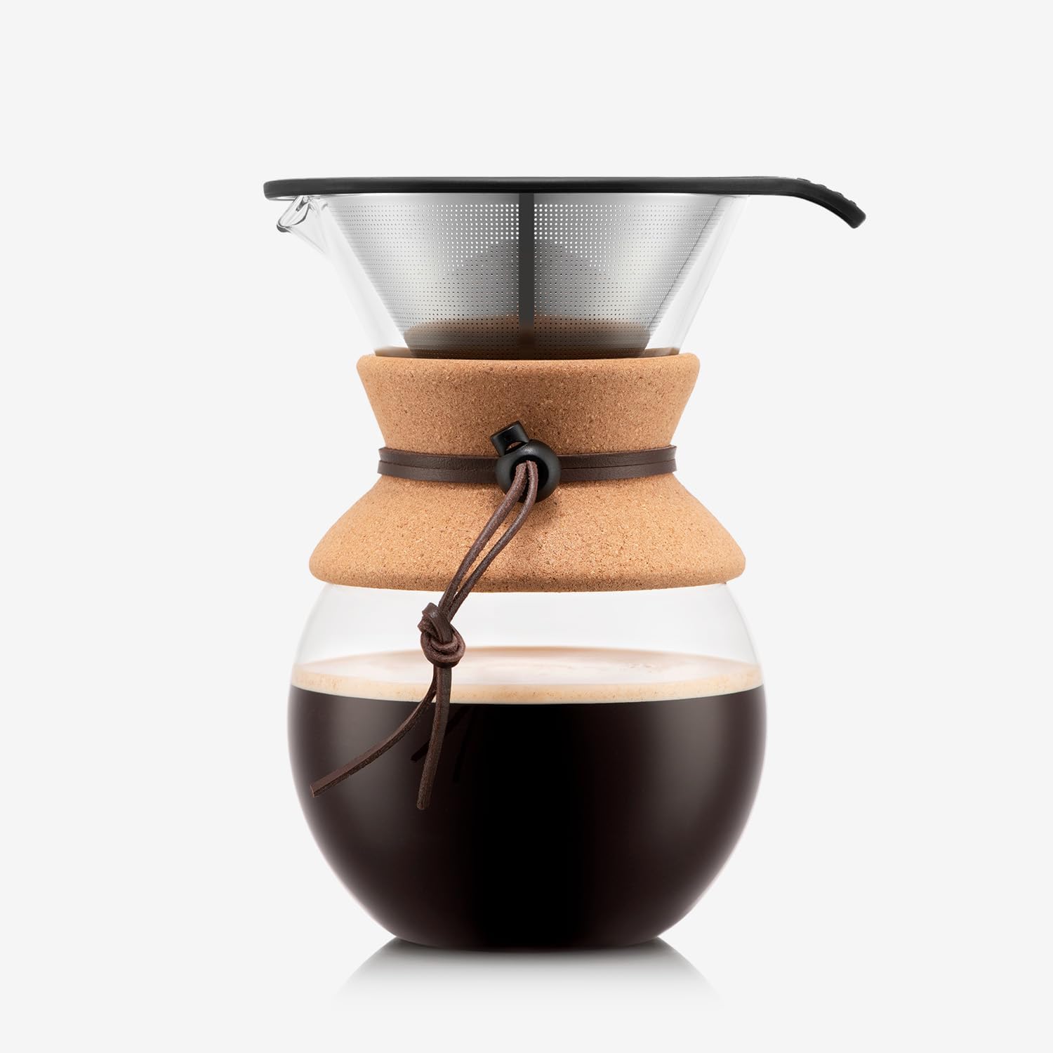 Bodum Pour Over glass coffee maker with cork grip