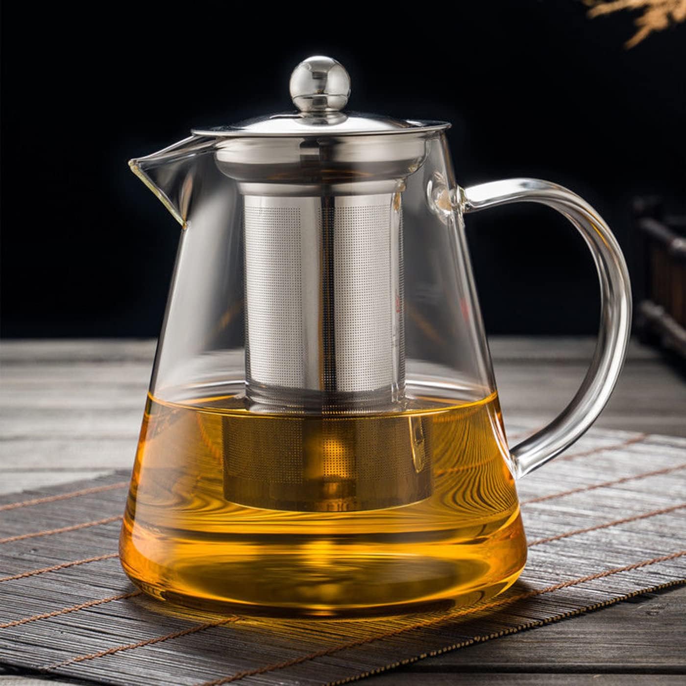 PARACITY Glass Teapot with Stainless Steel Infuser